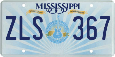 MS license plate ZLS367