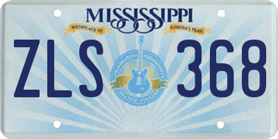 MS license plate ZLS368