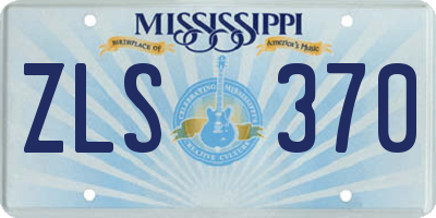 MS license plate ZLS370