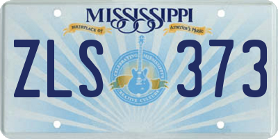 MS license plate ZLS373