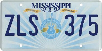 MS license plate ZLS375