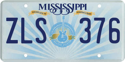MS license plate ZLS376
