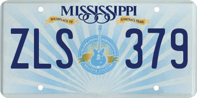 MS license plate ZLS379