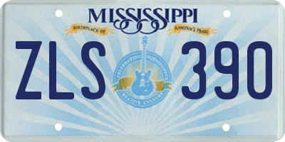 MS license plate ZLS390