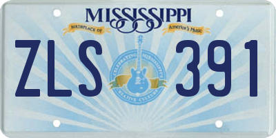 MS license plate ZLS391