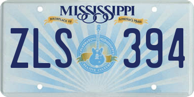 MS license plate ZLS394