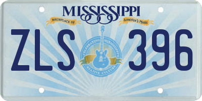 MS license plate ZLS396