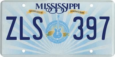MS license plate ZLS397