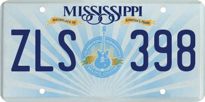 MS license plate ZLS398