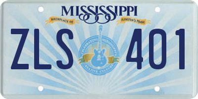 MS license plate ZLS401