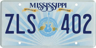 MS license plate ZLS402