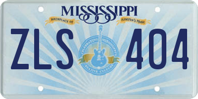 MS license plate ZLS404