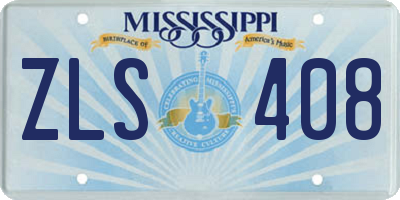 MS license plate ZLS408