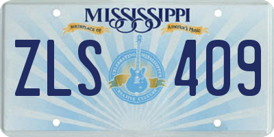 MS license plate ZLS409