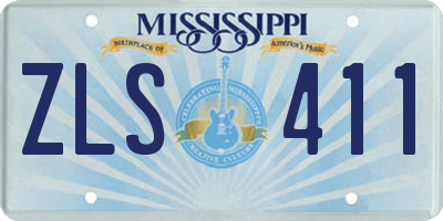 MS license plate ZLS411