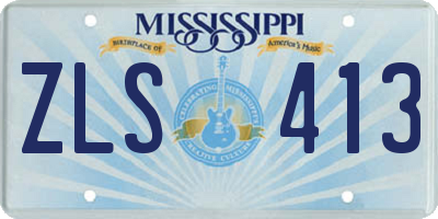 MS license plate ZLS413