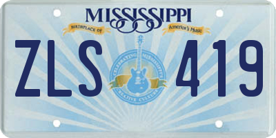 MS license plate ZLS419
