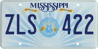 MS license plate ZLS422