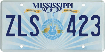 MS license plate ZLS423