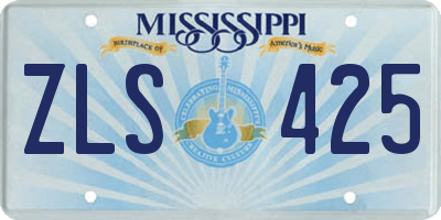 MS license plate ZLS425