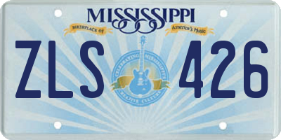 MS license plate ZLS426
