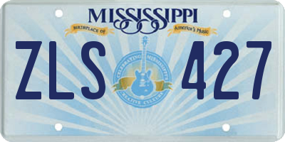MS license plate ZLS427
