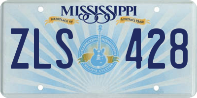 MS license plate ZLS428