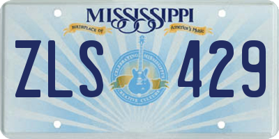 MS license plate ZLS429