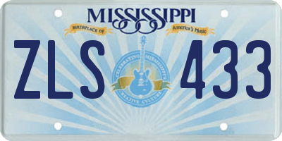 MS license plate ZLS433