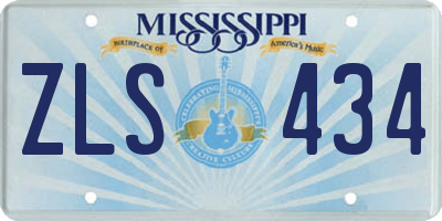 MS license plate ZLS434