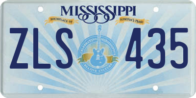 MS license plate ZLS435