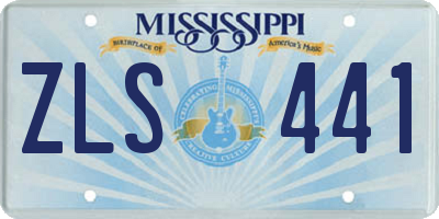 MS license plate ZLS441