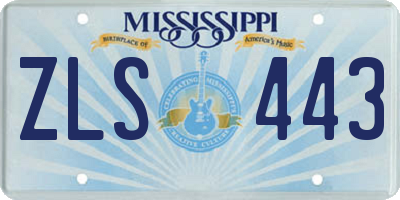 MS license plate ZLS443