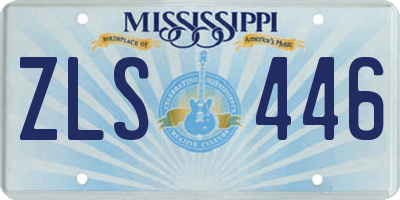 MS license plate ZLS446