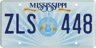 MS license plate ZLS448