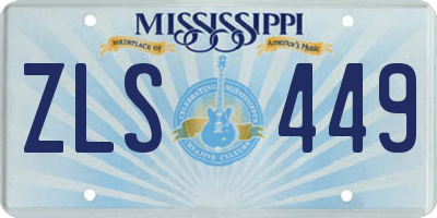 MS license plate ZLS449