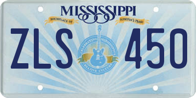 MS license plate ZLS450