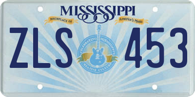 MS license plate ZLS453