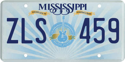 MS license plate ZLS459