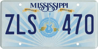 MS license plate ZLS470