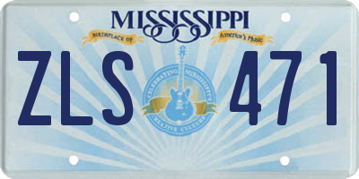 MS license plate ZLS471