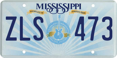 MS license plate ZLS473