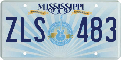 MS license plate ZLS483