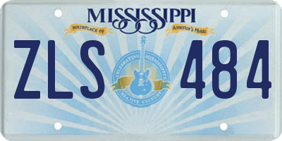 MS license plate ZLS484