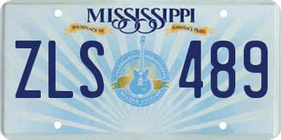 MS license plate ZLS489