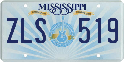MS license plate ZLS519