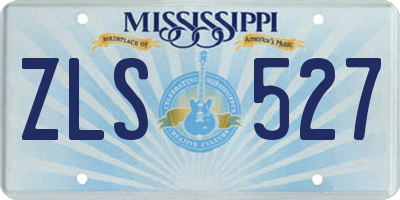 MS license plate ZLS527