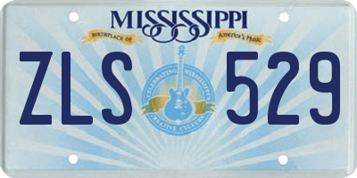 MS license plate ZLS529