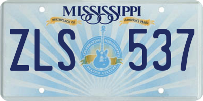 MS license plate ZLS537