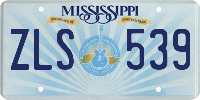 MS license plate ZLS539